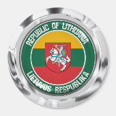 Litouwen Round Emblem Magneet (Voorkant)