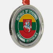 Litouwen Round Emblem Metalen Ornament (Rechts)