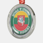 Litouwen Round Emblem Metalen Ornament (Links)
