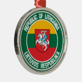 Litouwen Round Emblem Metalen Ornament (Rechts)