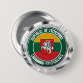Litouwen Round Emblem Ronde Button 7,6 Cm (Voorkant /achterkant)
