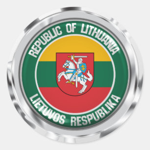 Litouwen Round Emblem Ronde Sticker