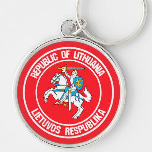 Litouwen Round Emblem Sleutelhanger