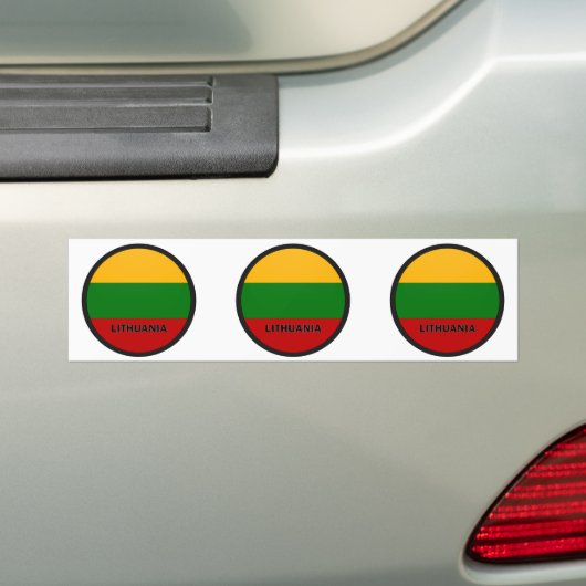Litouwen Roundel-kwaliteitsvlag Bumpersticker (Op auto)