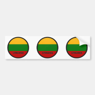 Litouwen Roundel-kwaliteitsvlag Bumpersticker