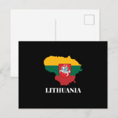 Litouwen silhouet en vlag briefkaart (Voorkant / Achterkant)