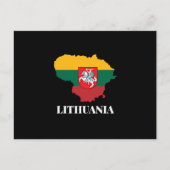 Litouwen silhouet en vlag briefkaart (Voorkant)
