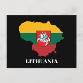 Litouwen silhouet en vlag briefkaart (Voorkant)