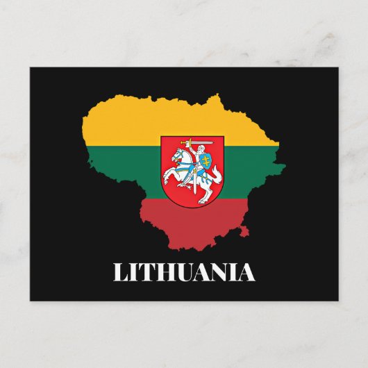 Litouwen silhouet en vlag briefkaart (Voorkant)
