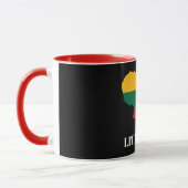 Litouwen silhouet en vlag mok (Links)