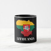 Litouwen silhouet en vlag mok (Midden)