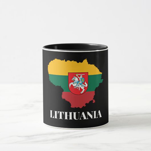 Litouwen silhouet en vlag mok (Midden)