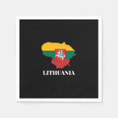 Litouwen silhouet en vlag servet (Voorkant)