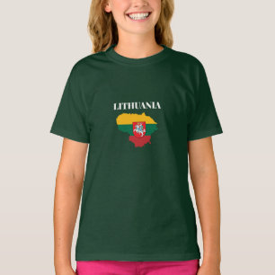 Litouwen silhouet en vlag t-shirt