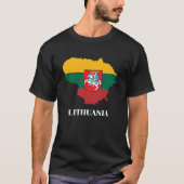 Litouwen silhouet en vlag t-shirt (Voorkant)