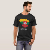 Litouwen silhouet en vlag t-shirt (Voorkant volledig)
