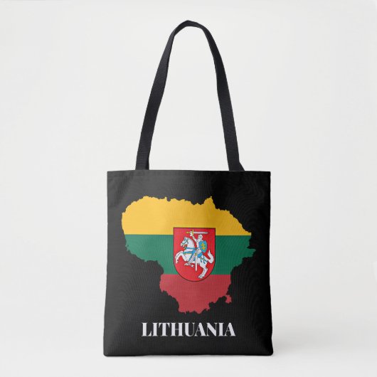 Litouwen silhouet en vlag tote bag (Voorkant)