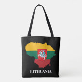 Litouwen silhouet en vlag tote bag (Achterkant)