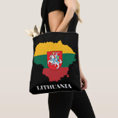 Litouwen silhouet en vlag tote bag (Dichtbij)