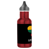 Litouwen silhouet en vlag waterfles (Links)