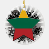 Litouwen Star Keramisch Ornament (Achterkant)