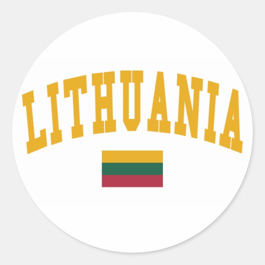 Litouwen Style Ronde Sticker (Voorkant)