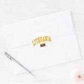 Litouwen Style Ronde Sticker (Envelop)