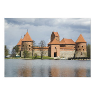Litouwen, Trakai. Eilandkasteel 2 Foto Afdruk