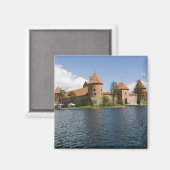 Litouwen, Trakai. Eilandkasteel 3 Magneet (Voorkant / Achterkant)