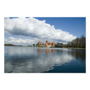 Litouwen, Trakai. Eilandkasteel Foto Afdruk