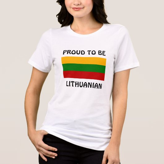 Litouwen: Trots om Litouwer te zijn Tri-Blend Shirt (Voorkant)