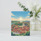 Litouwen Vilnius Reizen Briefkaart (Staand voorkant)