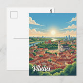 Litouwen Vilnius Reizen Briefkaart (Voorkant / Achterkant)