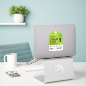 Litouwen Vilnius vliegticket Sticker (Laptop op bureau)