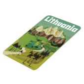 Litouwen vintage reisposter magneet (Linkerzijde)