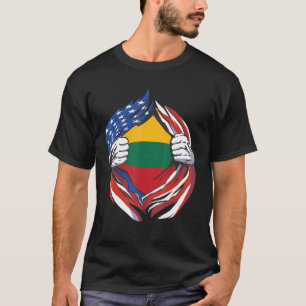 Litouwen vlag Amerikaanse trots van mijn Litouwse T-shirt