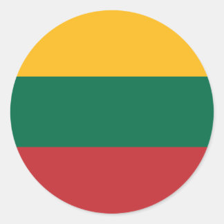 Litouwen Vlag Classic Ronde Sticker