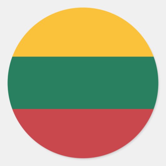 Litouwen Vlag Classic Ronde Sticker (Voorkant)