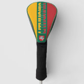 Litouwen Vlag een prachtig patriottisch Golfheadcover (Voorkant)