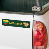 Litouwen Vlag Hart + Landkaart Bumpersticker (Op Truck)