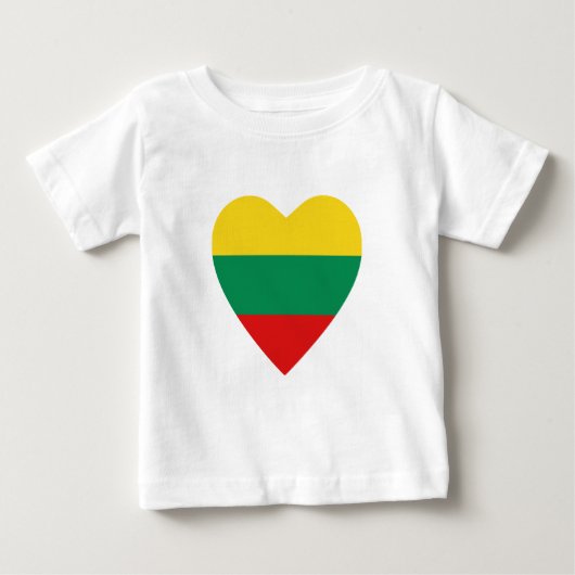Litouwen Vlag Hart T-shirt (Voorkant)