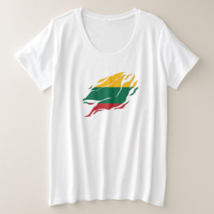 Litouwen vlag in mij, Lietuva in klauw Mark Grote Maat T-shirt