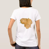 Litouwen Vlag+Kaart+Tekst T-Shirt (Achterkant)