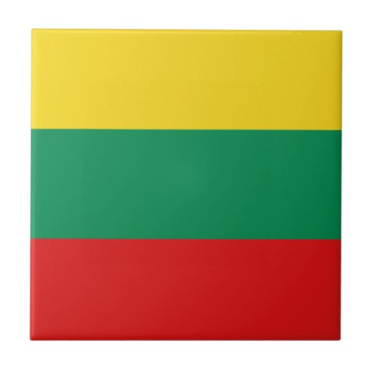 Litouwen Vlag Keramische Tegels Tegeltje (Voorkant)