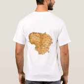 Litouwen vlag+Map+Tekst T-shirt (Achterkant)