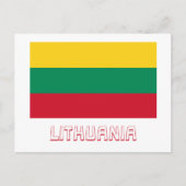Litouwen vlag met naam briefkaart (Voorkant)