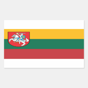 Litouwen vlag met Vytis Rechthoekige Sticker