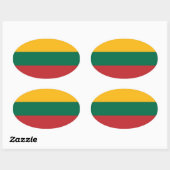 Litouwen Vlag ovaal Sticker (Vel)