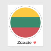 Litouwen Vlag Ronde Sticker (Vel)