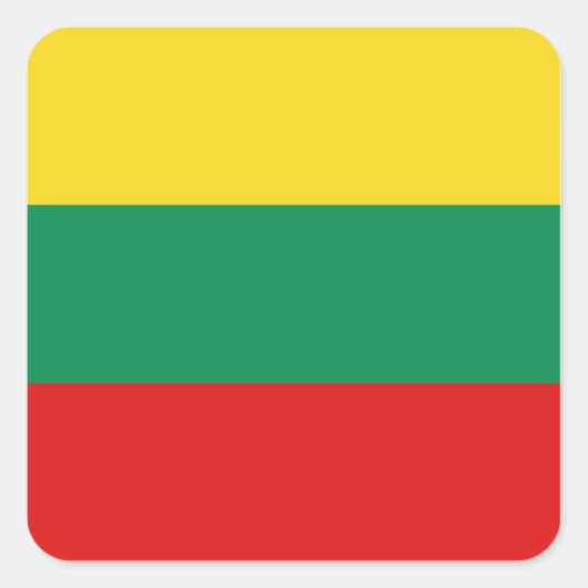 Litouwen Vlag Sticker (Voorkant)